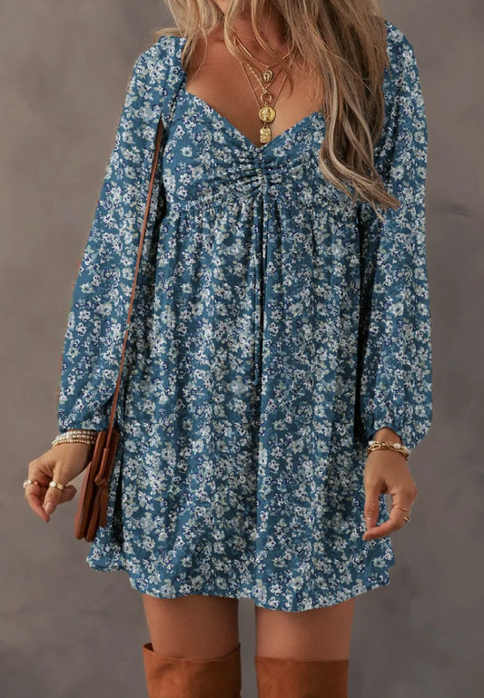 Floral Sweetheart Mini Dress